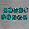 Natural Bluish Green Topaz 2.96 Ct. 10 Pcs Round Shape 4.3 Mm Gemstone from Brazil