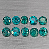 Natural Bluish Green Topaz 3.45 Ct. 10 Pcs Round Shape 4 Mm Gemstone from Brazil