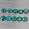 Natural Bluish Green Topaz 3.36 Ct. 10 Pcs Round Shape 4.3 Mm Gemstone from Brazil