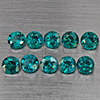 Natural Bluish Green Topaz 3.45 Ct. 10 Pcs Round Shape 4.2 Mm Gemstone from Brazil