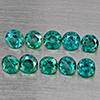 Natural Bluish Green Topaz 3.34 Ct. 10 Pcs Round Shape 4.3 Mm Gemstone from Brazil