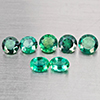 Natural Bluish Green Topaz 1.53 Ct. 7 Pcs Mixed Shape 4.1 Mm Gemstone from Brazil