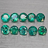 Natural Bluish Green Topaz 3.53 Ct. 10 Pcs Round Shape 4.3 Mm Gemstone from Brazil