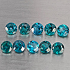 Natural Bluish Green Topaz 3.41 Ct. 10 Pcs Round Shape 4.2 Mm Gemstone from Brazil