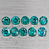 Natural Bluish Green Topaz 3.38 Ct. 10 Pcs Round Shape 4.4 Mm Gemstone from Brazil