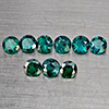 Natural Bluish Green Topaz 3.22 Ct. 9 Pcs Round Shape 4.1 Mm Gemstone from Brazil