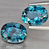 Natural London Blue Topaz 4.37 Ct. 2 Pcs Oval Shape 9 x 7.1 Mm Gemstones From Brazil