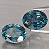 Natural London Blue Topaz 4.23 Ct. 2 Pcs Oval Shape 9.1 x 7.3 Mm Gemstones From Brazil