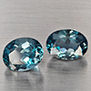 Natural London Blue Topaz 4.56 Ct. 2 Pcs Oval Shape 9.1 x 6.8 Mm Gemstones From Brazil