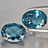 Natural London Blue Topaz 4.24 Ct. 2 Pcs Oval Shape 9.3 x 7.1 Mm Gemstones From Brazil