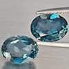 Natural London Blue Topaz 4.41 Ct. 2 Pcs Oval Shape 9 x 7.2  Mm Gemstones From Brazil