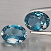 Natural London Blue Topaz 3.73 Ct. 2 Pcs Oval Shape 8.9 x 7  Mm Gemstones From Brazil