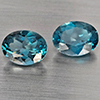 Natural London Blue Topaz 3.68 Ct. 2 Pcs Oval Shape 9.1 x 7.2 Mm Gemstone from Brazil