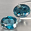 Natural London Blue Topaz 4.02 Ct. 2 Pcs Oval Shape 9 x 7 Mm Gemstone from Brazil