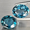 Natural London Blue Topaz 5.32 Ct. 2 Pcs Oval Shape 10 x 8 Mm Gemstone from Brazil