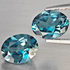 Natural London Blue Topaz 4.07 Ct. 2 Pcs Oval Shape 9 x 7 Mm Gemstone from Brazil
