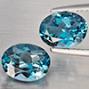 Natural London Blue Topaz 4.41 Ct. 2 Pcs Oval Shape 9.1 x 7.1 Mm Gemstones From Brazil