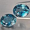 Natural London Blue Topaz 4.40 Ct. 2 Pcs Oval Shape 9.1 x 7.2 Mm Gemstones From Brazil