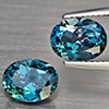 Natural London Blue Topaz 4.91 Ct. 2 Pcs Oval Shape 9 x 7 Mm Gemstones From Brazil