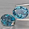 Natural London Blue Topaz 4.89 Ct. 2 Pcs Oval Shape 9 x 7 Mm Gemstones From Brazil