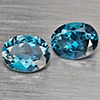 Natural London Blue Topaz 4.02 Ct. 2 Pcs Oval Shape 9 x 7.1 Mm Gemstones From Brazil