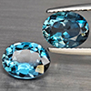 Natural London Blue Topaz 4.42 Ct. 2 Pcs Oval Shape 9.1 x 7.3 Mm Gemstones From Brazil