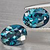 Natural London Blue Topaz 3.96 Ct. 2 Pcs Oval Shape 9 x 7 Mm Gemstones From Brazil