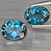 Natural London Blue Topaz 4.02 Ct. 2 Pcs Oval Shape 9 x 7.1 Mm Gemstones From Brazil