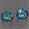 Natural London Blue Topaz 4.26 Ct. 2 Pcs Oval Shape 9 x 7.3 Mm Gemstone from Brazil