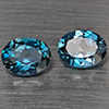 Natural London Blue Topaz 4.13 Ct. 2 Pcs Oval Shape 9.1 x 7.2 Mm Gemstone from Brazil