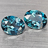 Natural London Blue Topaz 4.66 Ct. 2 Pcs Oval Shape 9.2 x 7.3 Mm Gemstone from Brazil