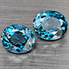 Natural London Blue Topaz 5.11 Ct. 2 Pcs Oval Shape 9.1 x 7.7 Mm Gemstone from Brazil