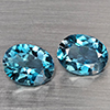 Natural London Blue Topaz 4.11 Ct. 2 Pcs Oval Shape 9 x 7.3 Mm Gemstone from Brazil