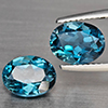 Natural London Blue Topaz 5.16 Ct. 2 Pcs Oval Shape 9.5 x 8 Mm Gemstone from Brazil