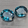 Natural London Blue Topaz 3.29 Ct. 2 Pcs Oval Shape 8.9 x 6.8 Mm Gemstones From Brazil