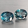 Natural London Blue Topaz 4.49 Ct. 2 Pcs Oval Shape 9.1 x 7.2 Mm Gemstone from Brazil