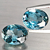 Natural London Blue Topaz 4.33 Ct. 2 Pcs Oval Shape 9 x 7.1 Mm Gemstone from Brazil