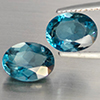 Natural London Blue Topaz 4.01 Ct. 2 Pcs Oval Shape 9 x 7 Mm Gemstone from Brazil