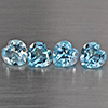 Natural Baby Blue Topaz 3.63 Ct. 4 Pcs Heart Shape 6.1 Mm Gemstone from Brazil