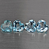 Natural Baby Blue Topaz 3.50 Ct. 4 Pcs Heart Shape 6.4 Mm Gemstone from Brazil