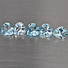 Natural Baby Blue Topaz 3.39 Ct. 5 Pcs Heart Shape Gemstone from Brazil