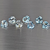 Natural Baby Blue Topaz 6.01 Ct. 7 Pcs Heart Shape 6.2 Mm Gemstone from Brazil