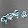 Natural Baby Blue Topaz 3.03 Ct. 4 Pcs Heart Shape 6.2 Mm Gemstone from Brazil