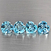 Natural Baby Blue Topaz 3.19 Ct. 4 Pcs Heart Shape 6.4 Mm Gemstones From Brazil