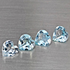 Natural Baby Blue Topaz 3.13 Ct. 4 Pcs Heart Shape 6.2 Mm Gemstones From Brazil