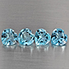 Natural Baby Blue Topaz 2.94 Ct. 4 Pcs Heart Shape 6.2 Mm Gemstones From Brazil