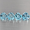 Natural Baby Blue Topaz 2.89 Ct. 4 Pcs Heart Shape 6.4 Mm Gemstones From Brazil