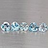 Natural Baby Blue Topaz 4.51 Ct. 5 Pcs Heart Shape 6.3 Mm Gemstones From Brazil
