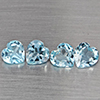 Natural Baby Blue Topaz 3.94 Ct. 4 Pcs Heart Shape 6.2 Mm Gemstones From Brazil