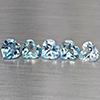 Natural Baby Blue Topaz 3.68 Ct. 5 Pcs Heart Shape 6 Mm Gemstones From Brazil